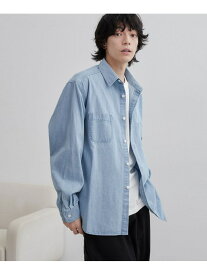 【SALE／40%OFF】【C.DENIMS】デニムレギュラーカラーシャツ coen コーエン トップス シャツ・ブラウス ブルー ネイビー グレー【RBA_E】[Rakuten Fashion]