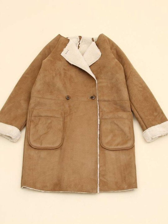 楽天市場】【SALE／50%OFF】フェイクムートンノーカラーコート§ coen