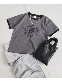 【SALE／50%OFF】【汗染み軽減 / 接触冷感】アソートロゴリンガーTシャツ coen コーエン トップス カットソー・Tシャツ ブルー ベージュ ホワイト グレー【RBA_E】[Rakuten Fashion]