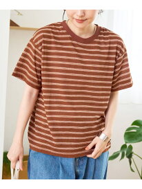 【SALE／50%OFF】シアーマルチボーダーTシャツ coen コーエン トップス カットソー・Tシャツ ワインレッド ブラウン ネイビー【RBA_E】[Rakuten Fashion]