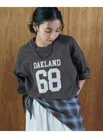 【SALE／45%OFF】【汗染み軽減】アソートナンバリングロゴプリント オーバーサイズゆるTシャツ coen コーエン トップス カットソー・Tシャツ グレー ホワイト ベージュ【RBA_E】[Rakuten Fashion]