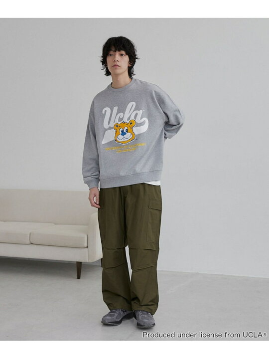楽天市場】【SALE／34%OFF】UCLA サガラ刺繍クルーネックスウェット UCLA グレー クルーネック トレーナー