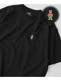 USAコットンワンポイントベア刺繍Tシャツ coen コーエン トップス カットソー・Tシャツ ホワイト ブラック[Rakuten Fashion]