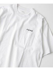 USAコットンコーエンロゴ刺繍Tシャツ coen コーエン トップス カットソー・Tシャツ ホワイト ブラック[Rakuten Fashion]