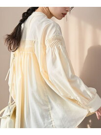 【再入荷 / 新色追加】ピンタックバンドカラーブラウス coen コーエン トップス シャツ・ブラウス グレー ベージュ ホワイト【送料無料】[Rakuten Fashion]