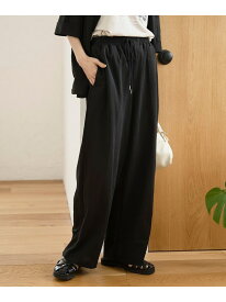 【SALE／50%OFF】リネン混カノコイージーワイドパンツ coen コーエン パンツ その他のパンツ ベージュ ブラック ブラウン【RBA_E】[Rakuten Fashion]