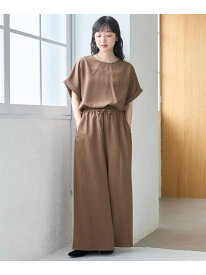 【再入荷/新色登場】【接触冷感/UVカット/セットアイテム】リネンタッチTブラウスセットアップ coen コーエン オールインワン・オーバーオール その他のオールインワン・オーバーオール ベージュ ブラウン ブラック グレー【送料無料】[Rakuten Fashion]