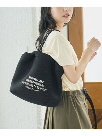 ロゴ刺繍 メッシュパフ2wayショルダーバッグ(Mサイズ) coen コーエン バッグ ショルダーバッグ ブラック ブルー ベージュ ホワイト[Rakuten Fashion]