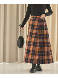 【SALE／50%OFF】チェックプリーツスカート coen コーエン スカート ロング・マキシスカート オレンジ ネイビー イエロー【RBA_E】[Rakuten Fashion]