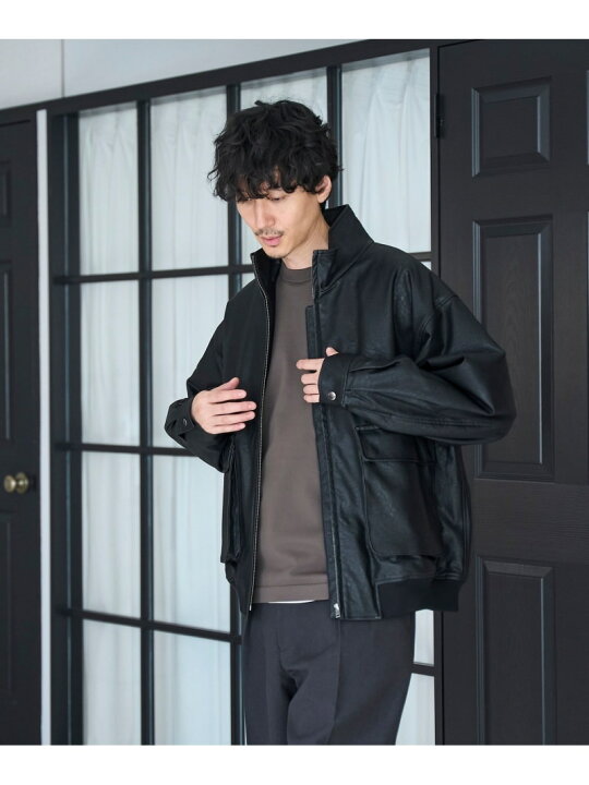 楽天市場】【SALE／51%OFF】レザーライクブルゾン RONEL コーエン 