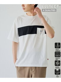 【SALE／15%OFF】【UVカット・接触冷感・吸水速乾・遮熱性】Penneys x WELLTECT 別注配色切り替えTシャツ coen コーエン トップス カットソー・Tシャツ ブラック ホワイト【RBA_E】[Rakuten Fashion]