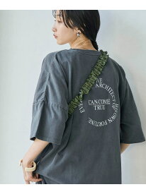 ピグメントプリントビッグTシャツ coen コーエン トップス カットソー・Tシャツ ピンク ホワイト グレー[Rakuten Fashion]