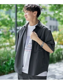 【SALE／50%OFF】【ストレッチ,吸水速乾,通気性,防シワ,UVカット】ストレッチテック メッシュシャツ ショートスリーブ coen コーエン トップス シャツ・ブラウス ブラック グレー ホワイト【RBA_E】[Rakuten Fashion]