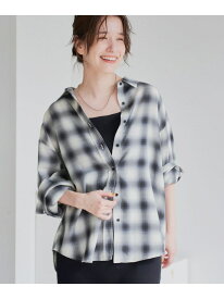 【SALE／40%OFF】オンブレチェック シアーレギュラーシャツ coen コーエン トップス シャツ・ブラウス ブラウン ネイビー ホワイト【RBA_E】[Rakuten Fashion]