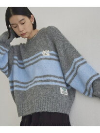 【WEB限定】DISCUS(ディスカス)アソートカレッジロゴニットプルオーバー coen コーエン トップス ニット グレー ネイビー【先行予約】*【送料無料】[Rakuten Fashion]