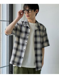 【SALE／35%OFF】オンブレーチェックシャツ coen コーエン トップス シャツ・ブラウス ネイビー グレー【RBA_E】[Rakuten Fashion]