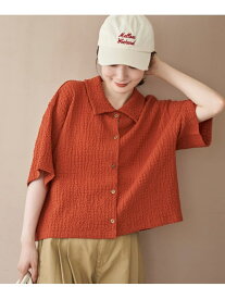 【SALE／50%OFF】ポコポコハーフスリーブシャツ coen コーエン トップス シャツ・ブラウス ベージュ ブラック【RBA_E】[Rakuten Fashion]