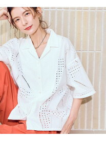 【SALE／40%OFF】【スザンヌさんコラボ】Suuエンブロレース半袖シャツ coen コーエン トップス シャツ・ブラウス ブラック ホワイト【RBA_E】[Rakuten Fashion]