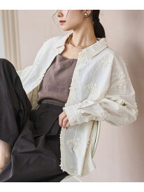 【SALE／30%OFF】3D刺繍ロングスリーブシャツ coen コーエン トップス シャツ・ブラウス グレー ホワイト ベージュ【RBA_E】[Rakuten Fashion]