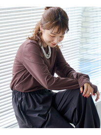 コットンナイロンシアークルーロンT【YouTube紹介アイテム】 coen コーエン トップス カットソー・Tシャツ ブラック ホワイト ブラウン ブルー[Rakuten Fashion]