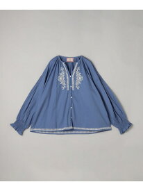 【SALE／50%OFF】MARKET (マーケット)配色刺繍ブラウス coen コーエン トップス シャツ・ブラウス ブルー ホワイト グレー【RBA_E】[Rakuten Fashion]