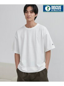 【SALE／30%OFF】DISCUS(ディスカス)別注 USAコットンスウェットTシャツ(WEB限定カラー) coen コーエン トップス カットソー・Tシャツ ネイビー ブラック ホワイト ベージュ グレー【RBA_E】[Rakuten Fashion]