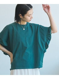 【SALE／50%OFF】エマール検証済み【UVカット・接触冷感】WELLTECT USAコットン フリルスリーブプルオーバー coen コーエン トップス カットソー・Tシャツ ブラック ホワイト ブラウン【RBA_E】[Rakuten Fashion]