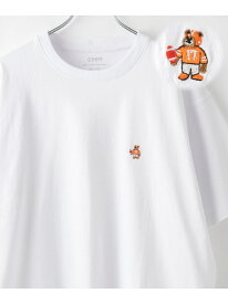 【SALE／24%OFF】USAコットンベア刺繍Tシャツ coen コーエン トップス カットソー・Tシャツ グレー ホワイト ブルー【RBA_E】[Rakuten Fashion]