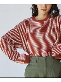 【SALE／33%OFF】USAコットンレトロボーダーTシャツ(WEB限定カラー) coen コーエン トップス カットソー・Tシャツ ブラウン グレー ホワイト ベージュ オレンジ パープル【RBA_E】[Rakuten Fashion]