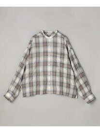 【SALE／50%OFF】オンブレチェックサッカークロップドシャツ coen コーエン トップス シャツ・ブラウス ブラウン グレー【RBA_E】[Rakuten Fashion]