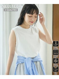 【SALE／55%OFF】【UVカット/接触冷感】WELLTECT(ウェルテクト)USA コットン ノースリーブ(Youtube紹介アイテム) coen コーエン トップス カットソー・Tシャツ ホワイト ピンク ブラック【RBA_E】[Rakuten Fashion]