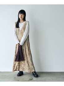 【SALE／50%OFF】クラッシュベロアVネックジャンスカ coen コーエン ワンピース・ドレス ワンピース ベージュ ブラック【RBA_E】[Rakuten Fashion]