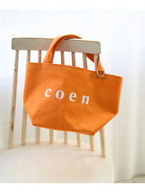 【SALE／10%OFF】【新色登場】coen(コーエン) ロゴトートバッグ(Sサイズ) coen コーエン バッグ トートバッグ オレンジ ブラウン ピンク ホワイト グレー ブラック【RBA_E】[Rakuten Fashion]