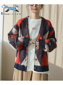 【SALE／35%OFF】【PENNEYS(ぺニーズ)別注】アソートジャガード起毛ニットカーディガン coen コーエン トップス カーディガン グレー ベージュ ブラウン ネイビー ブルー ブラック【RBA_E】[Rakuten Fashion]