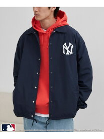 【SALE／60%OFF】MLB別注 花札バックプリントコーチジャケット coen コーエン ジャケット・アウター ブルゾン・ジャンパー ホワイト ネイビー ブラック【RBA_E】[Rakuten Fashion]