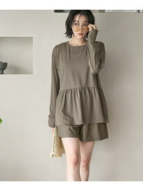 【SALE／50%OFF】【UVカット率90%以上/2点セット/WEB限定/体型カバー】ペプラムラッシュガード+ショートパンツ スイムウエア(インフルエンサー紹介アイテム) coen コーエン 水着・スイムグッズ ラッシュガード オレンジ ベージュ【RBA_E】[Rakuten Fashion]