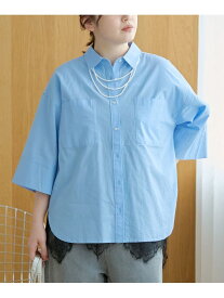 【SALE／45%OFF】【接触冷感/吸水速乾】シャーベットコットン半袖シャツ coen コーエン トップス シャツ・ブラウス ブルー ベージュ【RBA_E】[Rakuten Fashion]