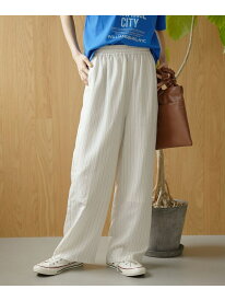 【SALE／50%OFF】ストライプイージーワイドパンツ coen コーエン パンツ その他のパンツ レッド ブラック ホワイト【RBA_E】[Rakuten Fashion]