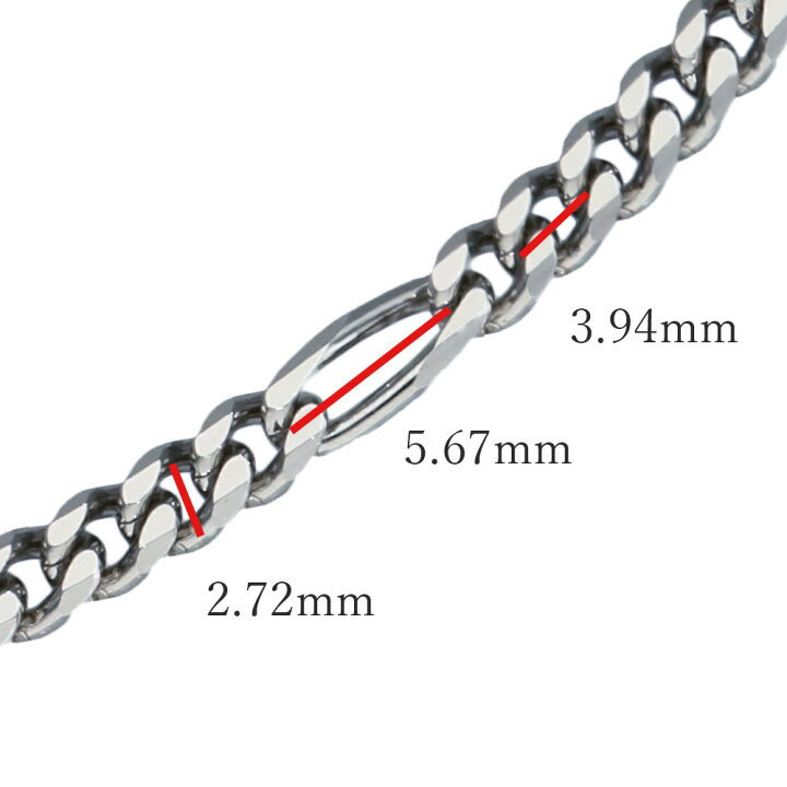 楽天市場】Pt850 フィガロ チェーン ネックレス 幅2.7mm Pt 喜平 
