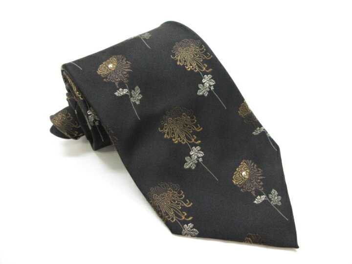 楽天市場】美品 【グッチ GUCCI】 菊 フラワー刺繍柄 シルクネクタイ 