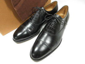 超希少 超美品 【ボノーラ BONORA】 ジョンロブ製 フィリップ ドレスシューズ 紳士靴 (メンズ) size8.5E8695 ブラック ◎18HT1655◎【中古】