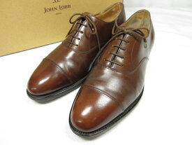 【ジョンロブ JOHN LOBB】 CITY シティ キャップトゥ ドレスシューズ 紳士靴 (メンズ) size7E 8695 ブラウン系 ◎18MZA2220◎【中古】