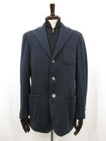 超美品【コルネリアーニ CORNELIANI ID】3ボタン段返り 2WAY ニットライナー付ジャケット (メンズ) size48 ネイビー系 伊製●17MJ8306●【中古】