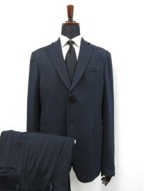 未使用品 【エンポリオアルマーニ EMPORIO ARMANI】 F LINE 2ボタン段返り スーツ (メンズ) 50 濃紺 バイアス織 11GFA0 11637 ■27EMP117■　【中古】