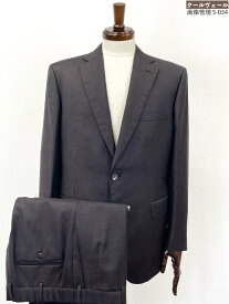 未使用【ブリオーニ Brioni】Brnico カシミア100％ 2ボタン 最高級オーダースーツ(メンズ)50相当 ダークブラウン系 無地 伊製★35HRB0034★【中古】
