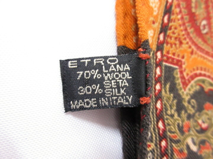 楽天市場】超美品 【エトロ ETRO】 ペイズリー柄♪ シルク30％使用 133 