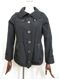 美品【バーバリーロンドン BURBERRY LONDON】 ポリエステル ジャンパー ブルゾン (レディース) size40 ブラック 無地 □7LB1494□ 【中古】