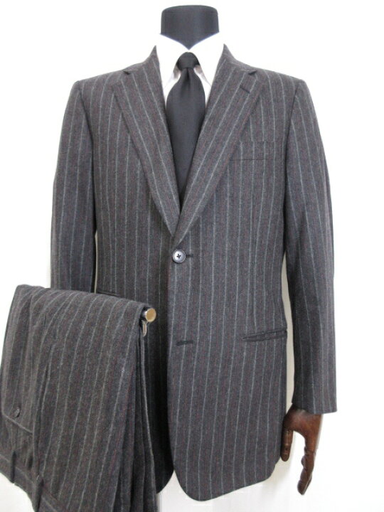 楽天市場 超美品 エルメス Hermes ストライプ柄 2ボタン カシミヤ混 スーツ メンズ Size50 8r チャコールグレー系 伊製 3ms16 中古 クール ヴェール 楽天市場店