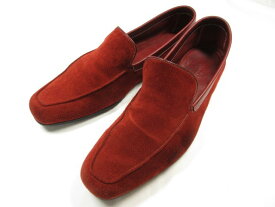 美品 【ジョンロブ JOHNLOBB】 スエードレザー スリッポン コンビレザー 紳士靴 (メンズ) size7 ボルドー系 ●18MZA4042●　【中古】