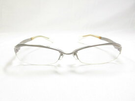 【フォーナインズ 999.9】 Titanium ブロー型 度入り メガネ 眼鏡 サングラス (メンズ) 55□18 133 メタルシルバー系 S-90T ■7ME6274■　【中古】